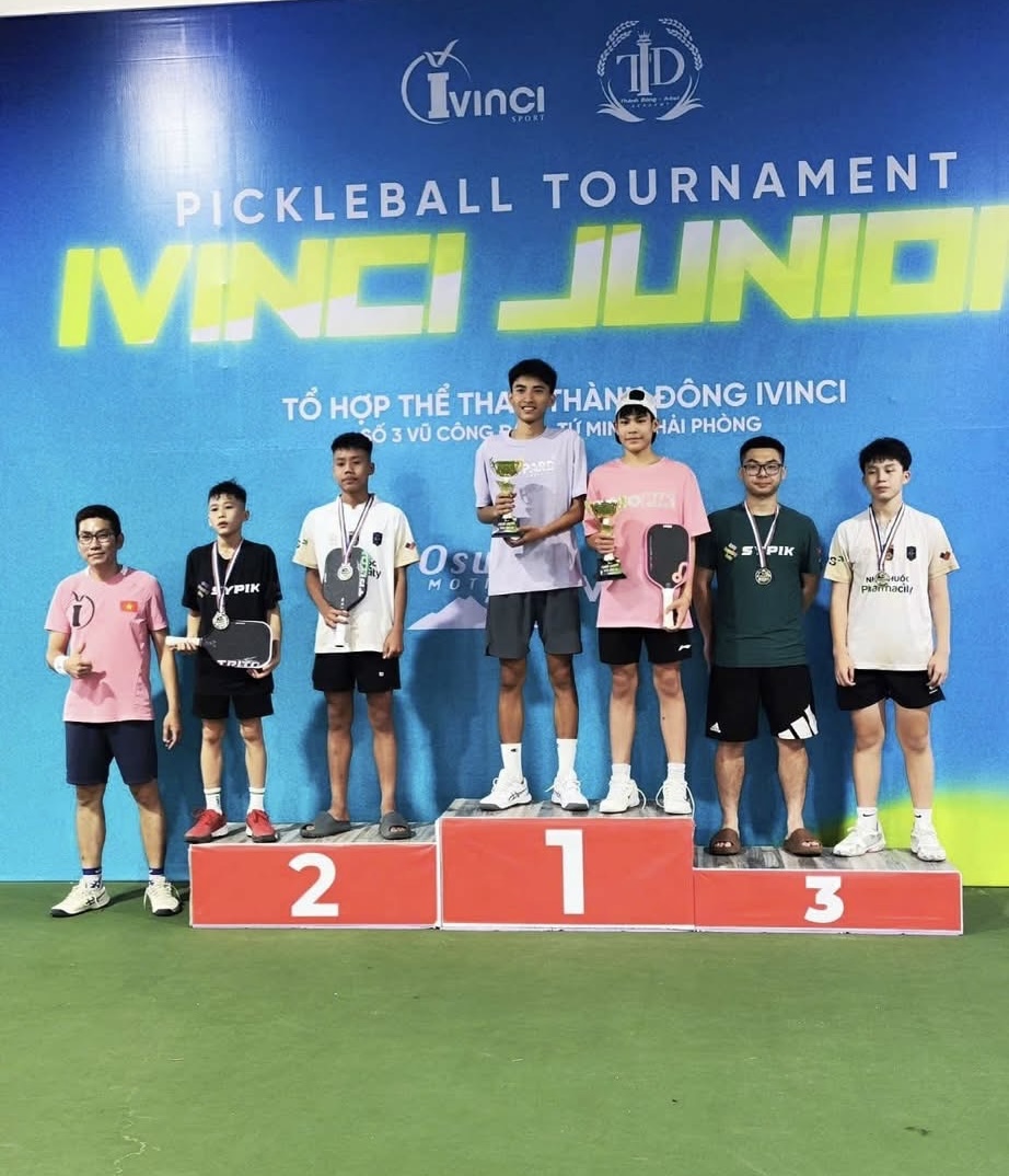 Đôi nam U18 podium IVINCI Junior 2026
